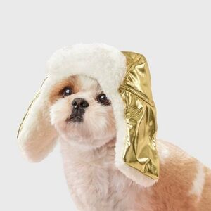 Boots & Barkley™ Gold Trapper Dog Hat XS/XXS, NWT